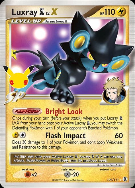 luxray gl lv x 109/111 world championship 2009|pokemon celebrations Luxray 109.